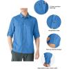 imageOutdoor Ventures Mens UPF 50 UV Sun Protection SPF Hiking Shirt Long Sleeve Lightweight Quick Dry for Safari Travel FishingSea Blue