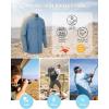 imageOutdoor Ventures Mens UPF 50 UV Sun Protection Shirt Long Sleeve Hiking Fishing Shirt Cooling Quick Dry for Safari TravelBluestone