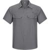 imageOutdoor Ventures Mens Lightweight Short Sleeve Fishing Shirt UPF 50 Button Down Quick Dry Cooling Hiking Travel Safari ShirtStorm Grey