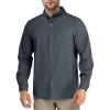 imageOutdoor Ventures Mens Long Sleeve Hiking Shirt UPF 50 UV Sun Protection Shirt Cooling Quick Dry for Travel Fishing SafariGrey