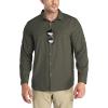 imageOutdoor Ventures Mens UPF 50 UV Sun Protection SPF Hiking Shirt Long Sleeve Lightweight Quick Dry for Safari Travel FishingGreen