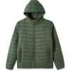 imageOutdoor Ventures Mens Lightweight Packable Hooded Puffer Jacket Insulated Winter Coat for Snow Ski TravelingArmy Greenfold in Pocket