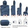 imageOutdoor Ventures Mens Lightweight Packable Hooded Puffer Jacket Insulated Winter Coat for Snow Ski TravelingBluefold in Bag