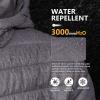 imageOutdoor Ventures Mens Lightweight Packable Hooded Puffer Jacket Insulated Winter Coat for Snow Ski TravelingGreyfold in Pocket