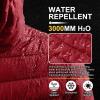 imageOutdoor Ventures Mens Lightweight Packable Hooded Puffer Jacket Insulated Winter Coat for Snow Ski TravelingMountain Redfold in Pocket