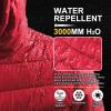 imageOutdoor Ventures Mens Lightweight Packable Hooded Puffer Jacket Insulated Winter Coat for Snow Ski TravelingRedWhiteBluefold in Pocket