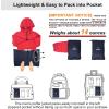 imageOutdoor Ventures Mens Lightweight Packable Hooded Puffer Jacket Insulated Winter Coat for Snow Ski TravelingRedWhiteBluefold in Pocket