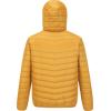 imageOutdoor Ventures Mens Lightweight Packable Hooded Puffer Jacket Insulated Winter Coat for Snow Ski TravelingYellowfold in Pocket