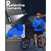 imageOutdoor Ventures Mens Packable Rain Jacket Waterproof Lightweight Raincoat with Hood Windproof Cycling JacketsBright Blue
