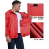 imageOutdoor Ventures Mens Packable Rain Jacket Waterproof Lightweight Raincoat with Hood Windproof Cycling JacketsBright Red