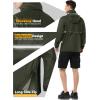 imageOutdoor Ventures Mens Rain Jacket Waterproof Lightweight Packable Rain Pullover for Hiking Golf RunningGreen