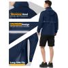 imageOutdoor Ventures Mens Rain Jacket Waterproof Lightweight Packable Rain Pullover for Hiking Golf RunningNavy Blue