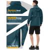 imageOutdoor Ventures Mens Rain Jacket Waterproof Lightweight Packable Rain Pullover for Hiking Golf RunningNight Blue