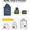 imageOutdoor Ventures Mens Rain Jacket Waterproof Lightweight Packable Rain Pullover for Hiking Golf RunningRoyal Blue