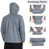 imageOutdoor Ventures Mens Rain Jacket Waterproof Lightweight Packable Rain Shell Raincoat with Hood for Golf Hiking TravelLight Gray