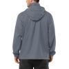 imageOutdoor Ventures Mens Rain Jacket Waterproof Lightweight Packable Rain Shell Raincoat with Hood for Golf Hiking TravelLight Gray