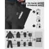 imageOutdoor Ventures Packable Rain Suit for Men Lightweight Waterproof Breathable Rain Gear for golf Rain Jacket PantsBlack