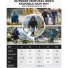 imageOutdoor Ventures Packable Rain Suit for Men Lightweight Waterproof Breathable Rain Gear for golf Rain Jacket PantsGreen