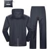 imageOutdoor Ventures Packable Rain Suit for Men Lightweight Waterproof Breathable Rain Gear for golf Rain Jacket PantsGrey