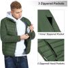 imageOutdoor Ventures Mens Lightweight Packable Puffer Winter Jacket Insulated Puffy Coat for Snow Ski Hiking TravelArmy Greenfold in Bag