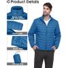 imageOutdoor Ventures Mens Lightweight Packable Puffer Winter Jacket Insulated Puffy Coat for Snow Ski Hiking TravelCobalt Bluefold in Pocket Or Bag