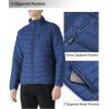 imageOutdoor Ventures Mens Lightweight Packable Puffer Winter Jacket Insulated Puffy Coat for Snow Ski Hiking TravelCollegiate Navyfold in Pocket