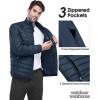 imageOutdoor Ventures Mens Lightweight Packable Puffer Winter Jacket Insulated Puffy Coat for Snow Ski Hiking TravelDark Denimfold in Pocket Or Bag