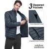 imageOutdoor Ventures Mens Lightweight Packable Puffer Winter Jacket Insulated Puffy Coat for Snow Ski Hiking TravelDark Greyfold in Pocket Or Bag