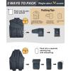 imageOutdoor Ventures Mens Lightweight Packable Puffer Winter Jacket Insulated Puffy Coat for Snow Ski Hiking TravelDark Greyfold in Pocket Or Bag