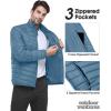 imageOutdoor Ventures Mens Lightweight Packable Puffer Winter Jacket Insulated Puffy Coat for Snow Ski Hiking TravelGrayish Bluefold in Pocket Or Bag