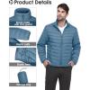 imageOutdoor Ventures Mens Lightweight Packable Puffer Winter Jacket Insulated Puffy Coat for Snow Ski Hiking TravelGrayish Bluefold in Pocket Or Bag