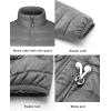 imageOutdoor Ventures Mens Lightweight Packable Puffer Winter Jacket Insulated Puffy Coat for Snow Ski Hiking TravelGreyfold in Pocket