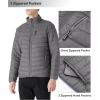 imageOutdoor Ventures Mens Lightweight Packable Puffer Winter Jacket Insulated Puffy Coat for Snow Ski Hiking TravelGreyfold in Pocket