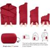 imageOutdoor Ventures Mens Lightweight Packable Puffer Winter Jacket Insulated Puffy Coat for Snow Ski Hiking TravelMountain Redfold in Bag