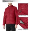 imageOutdoor Ventures Mens Lightweight Packable Puffer Winter Jacket Insulated Puffy Coat for Snow Ski Hiking TravelMountain Redfold in Pocket