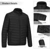 imageOutdoor Ventures Mens Lightweight Packable Puffer Winter Jacket Insulated Puffy Coat for Snow Ski Hiking TravelNew Blackfold in Bag