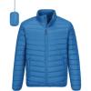 imageOutdoor Ventures Mens Lightweight Packable Puffer Winter Jacket Insulated Puffy Coat for Snow Ski Hiking TravelCobalt Bluefold in Pocket Or Bag