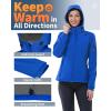 imageOutdoor Ventures Womens Softshell Jacket with Hood Fleece Lined Warm Lightweight Waterproof Insulated WindbreakerKlein Blue