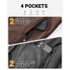 imageOutdoor Ventures Womens Lightweight Waterproof Fleece Lined Hooded Softshell Rain Jacket Warm Windbreaker Long CoatBrown