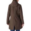 imageOutdoor Ventures Womens Lightweight Waterproof Fleece Lined Hooded Softshell Rain Jacket Warm Windbreaker Long CoatBrown