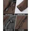 imageOutdoor Ventures Womens Lightweight Waterproof Fleece Lined Hooded Softshell Rain Jacket Warm Windbreaker Long CoatBrown