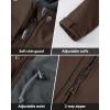 imageOutdoor Ventures Womens Lightweight Waterproof Fleece Lined Hooded Softshell Rain Jacket Warm Windbreaker Long CoatChocolate