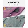 imageOutdoor Ventures Womens Lightweight Waterproof Fleece Lined Hooded Softshell Rain Jacket Warm Windbreaker Long CoatLight Pinky Purple