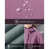 imageOutdoor Ventures Womens Lightweight Waterproof Fleece Lined Hooded Softshell Rain Jacket Warm Windbreaker Long CoatLight Pinky Purple