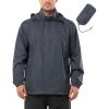 imageOutdoor Ventures Mens Rain Jacket Waterproof Lightweight Packable Rain Shell Raincoat with Hood for Golf Hiking Travel