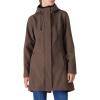 imageOutdoor Ventures Womens Lightweight Waterproof Fleece Lined Hooded Softshell Rain Jacket Warm Windbreaker Long CoatBrown