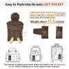 imageOutdoor Ventures Womens Packable Lightweight FullZip Puffer Jacket with Hood Quilted Winter CoatBrownfold in Pocket