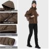 imageOutdoor Ventures Womens Packable Lightweight FullZip Puffer Jacket with Hood Quilted Winter CoatBrownfold in Pocket