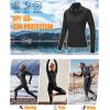 imageOutdoor Ventures Womens Full Zip Up Athletic Jacket Lightweight Workout Running Jacket with Pockets for Hiking Yoga GymBlack