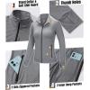 imageOutdoor Ventures Womens Full Zip Up Athletic Jacket Lightweight Workout Running Jacket with Pockets for Hiking Yoga GymLight Grey Heather